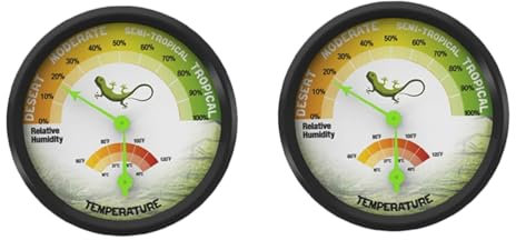 BESPORTBLE 2stücke Reptilien-terrarium Thermometer Und Hygrometer Präzise Temperatur Und Feuchtigkeitsmessung Für Reptilienboxen Indoor-nutzung Leicht Und Langlebig Für Vivarium Und