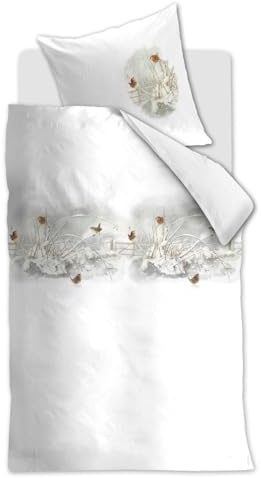 Marjolein Bastin King Winter bettwäsche-Set 2 TLG. - 135x200 - Natur - Flanell - mit Reißverschluss