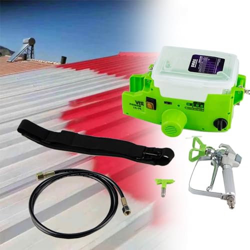 Máquina pulverizadora de pintura con batería de litio, pequeña mochila portátil de alta potencia, pistola pulverizadora sin aire en emulsión, con manguera de 1,5 m, pistola pulverizadora de pared, 5