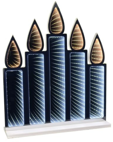 Mr Crimbo Double Sided Infinity Mirror Light Christmas Decoration Optical Illusion Multicolour - Candle Bridge