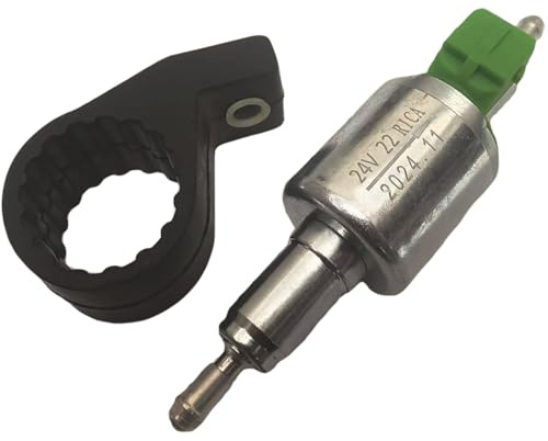 Amazleer 24V 22ML Ölpumpe Kraftstoffpumpe für 2KW 5KW 8KW, Heizungspumpe Dosierpumpe für Webasto Eberspacher, Kraftstoffdosierpumpe mit Ölpumpendeckel für Standheizung und Autoheizung (24V 22ML)