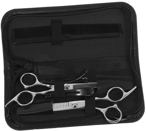 MUSISALY Set Di Forbici Parrucchiere Acciaio Inossidabile Strumenti Taglio Sfoltire 7pezzi Uomo Donna Famiglia Principiante