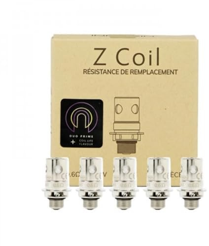 Resistencias Z DuoPrime Coil In-nokin Vape (0,6 Ω Paquete de 5) [MTL 9-13 W] aptas para Atomizador Zlide Top Tank Go Z+ Tank Coolfire Z60 Coolfire Z80 Gozee Kit Original - No Nicotine