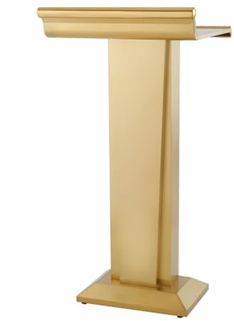 Rygcrud Tragbare Rednerpulte Edelstahl-Podiumsständer – 103 cm Hoch Lesepult Für Präsentationen Kirchen, Klassenzimmer, Konferenzen(Gold)