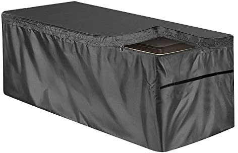 Housse de protection imperméable avec fermeture éclair pour terrasse de jardin - 130 x 60 x 71 cm - Couleur noire