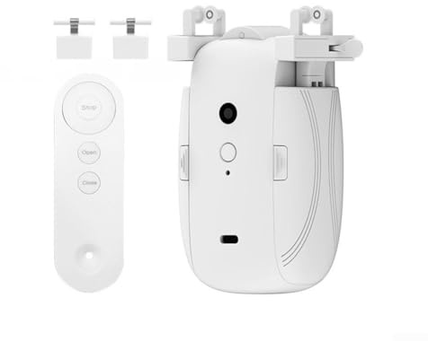 DAZZLEEX Apri tenda elettrico, telecomando intelligente con batteria integrata da 4000 mAh per asta romana, guida a forma di U, guida a forma di I, 11,4 x 6,6 x 6,1 cm (1 palo romano)