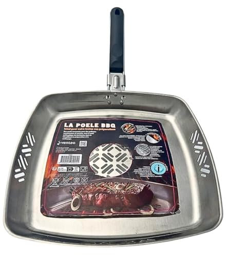 La poêle de barbecue - VENTEO - acier inoxydable - cuisson parfaite - poignée ergonomique - facile à nettoyer