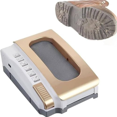 Schuhputzmaschine, wiederaufladbare Schuhbürste für den Eingangsbereich, vollautomatische Sohlenreinigungsmaschine, wasserloser Schuhreiniger, für die Eingangshalle/im Hotel,Gold