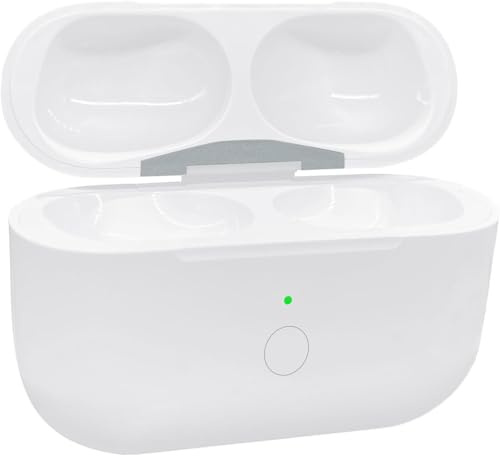 Replacement Wireless Charging Case for AirPods Pro 2nd/1st Gen | Compatible with MagSafe & Qi Chargers | Bluetooth Auto-Pairing | White (Case Only - No Earbuds)
