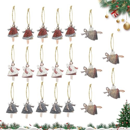 20 Weihnachtsbaum Anhänger Holz Deko 6cm Engel Puppe | Holz Engel Anhänger Weihnachtsbaum , Für Weihnachtsbaum, Fensterdeko, Neujahr Oder Als Kleines Geschenk Geeignet