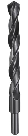 QUARKZMAN Punta Da Trapano 15mm Codolo Ridotto 10mm Rotondo 4241 Acciaio Rapido Nitrurazione Nero Punto Standard 118° Per Plastica Legno Rame Alluminio Ferro Metallo Medio Morbido