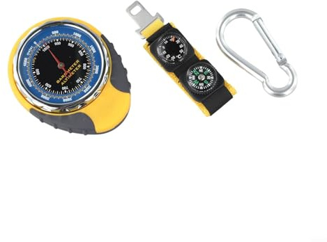 Gdfnmogo 4-in-1 Altimeter with Barometer, Altimeter With Barometer, Barometric Weather Predictor for Outdoor Use, Thermometer and Altitude Measure