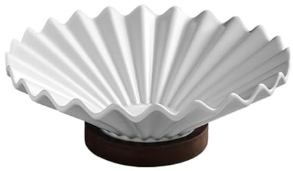 Accessoire de cuisine moderne Coupe à fruits égouttable en forme de coquille Saint-Jacques, grande capacité, for la cuisine ou le salon, idéale for servir des baies(Grand)