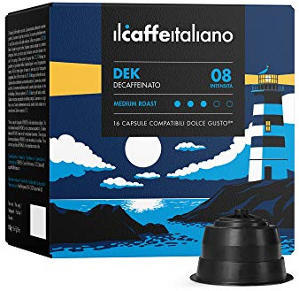Il Caffè Italiano Dolce Gusto-kompatibla kapslar för kaffe, koffeinfritt - 96 st | Dolce Gusto-kompatibla kapslar med en stark och fyllig smak | Frhome