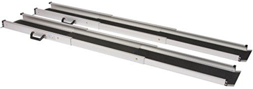 FabaCare Premium Teleskoprampen Aluminium, Friktionsbelag, Teleskop Rampe, Alurampen, Aluminiumrampe, 300 cm