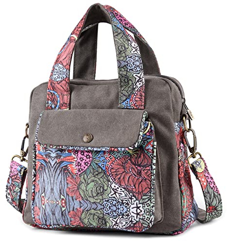 Black Butterfly Sac à bandoulière en toile de qualité supérieure pour femme, sac à main léger, petit style, gris, Taille unique