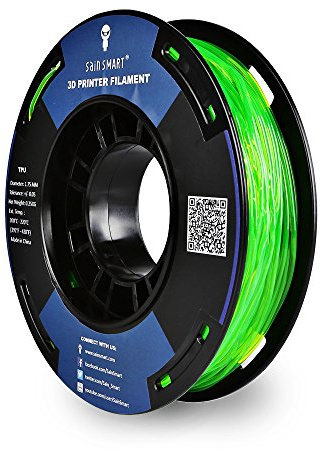 SainSmart Kleine Spule 1.75mm TPU Flexible 3D Filament 250g, Maßgenauigkeit +/- 0,05 mm, Shore 95A (Green)