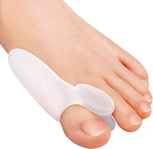 salefun 4 Stück Zehenspreizer Hallux Valgus Silikon Ballenschutz Zehentrenner Korrektur Bandage