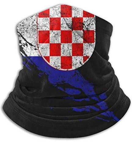 Vince Camu Halstücher,Halswärmer,Winddicht Balaclava,Multifunktionstuch Rundschal,Gesichts,Männer Frauen Sturmhaube,Schlauchschal,Kroatien Flagge Und Karte Kroatischer Stolz