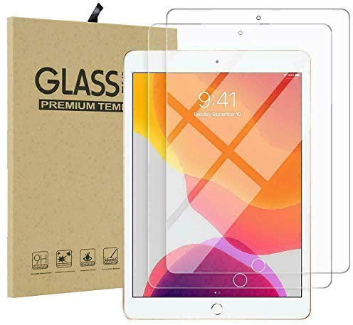 BargainParadise 2 Pack Screen Protector Tempered Glass For Apple iPad Air 1 Air 2 9.7 2017/2018 5th and 6th Generation