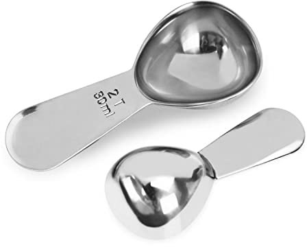 2 Pezzi Misurini in Acciaio Inox Cucchiaio da caffè Manico Corto Cucchiaio da Cucina Strumenti di Cottura per caffè tè Zucchero (15 Ml e 30 Ml)