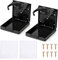 Portabebidas Coche Portavasos Ajustable Soportes para Bebidas Plegables para Coche Autocaravana Camión 2 Piezas Negro