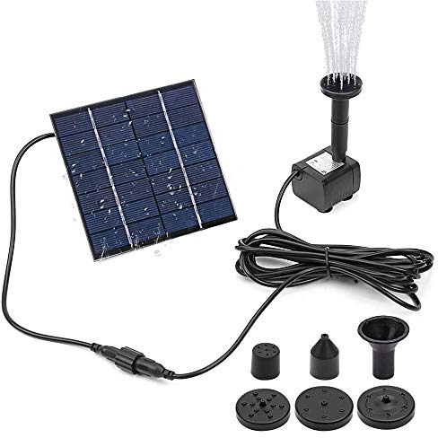KOCAN Mini pompe de fontaine solaire Kit de panneau d'alimentation de pompe à eau solaire Pompe à eau à panneau solaire pour piscine de jardin