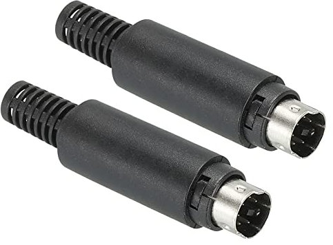 PATIKIL S-Video DIN Mini Maschio Presa 6 Pin Segnale Trasmissione per TV, DVD Giocatore 2pz