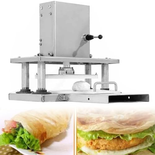 Elektrische Tortilla-Presse, Pizzateig-Pressmaschine aus Edelstahl, max. 21,6 cm (8,66 Zoll), kommerzielles Teigpresswerkzeug, 661 lbs Druck, geeignet für Pizza, Tortillas, Gebäck