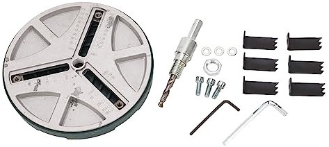 NDNCZDHC Scie Cloche Réglable 45-130 Mm, Scie à Poinçonner, épaisseur 3-10 Mm, Coupe-trou Rond, Lame Verticale à 90 Degrés Pour Scier le Bois, le Plastique
