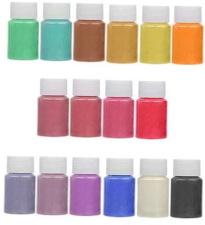 KONTONTY Flaschen Seifenfarbstoff-pigmentpulver Für Epoxidharz Diy-nagelkunst Und -pigmentpulver Mit Leuchtenden Farben