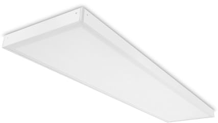 Aufbau Deckenleuchte 120x30cm 28W 3000K warmweiß 4760lm 170 Lumen/Watt flimmerfrei blendfrei UGR<19 LED-Panel mit Aufbaurahmen 1200x300x43mm