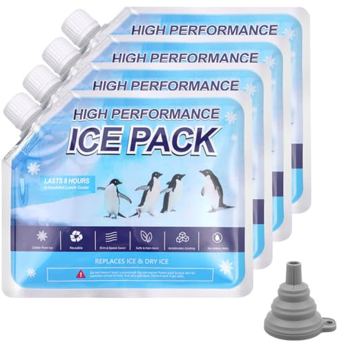 flintronic Ice Pack, Premium Kühlakkus für Kühltasche, Hochleistungsfähig, Kühlbox, Kühlrucksack, kühlpack, Extra Lange Kühldauer, Wiederverwendbar