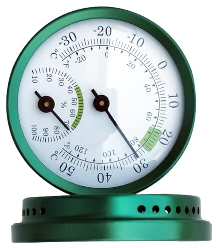 Higrómetro Para Exteriores Sin Batería - Termómetro De Pared Inalámbrico Para Interiores, Termómetro De Instrumento De Medición Automático | Termómetros Domésticos De Exterior Para Patio, Humidores
