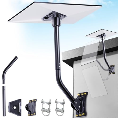FOOING Kit Montaggio Starlink Gen 3 con 2 Morsetti a U - Adattatore Regolabile per Palo & Parete Antenna Satellitare, Compatibile con V3, Gen2 e Mini Starlink