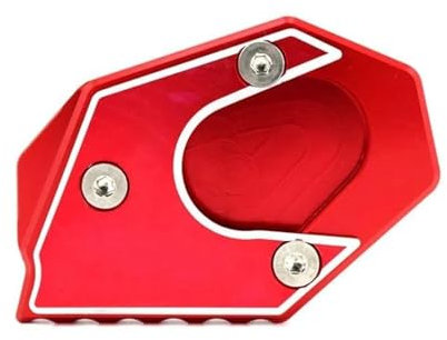 VQLDPX Motorrad-Seitenständer-Fußpolster Für KYMCO Xciting 250 300 350 400 400i 250i 300i 350i Verlängerungsfußplatte Motorradständer Platte Verbreiterung(Rot)