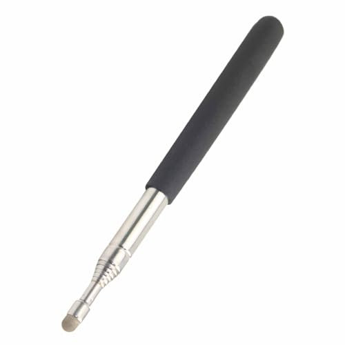 Puntero para profesores para presentaciones en el aula, puntero telescópico para pizarra blanca para profesores con un cordón y nano cabeza de pantalla táctil, puntero de mano de acero inoxidable que