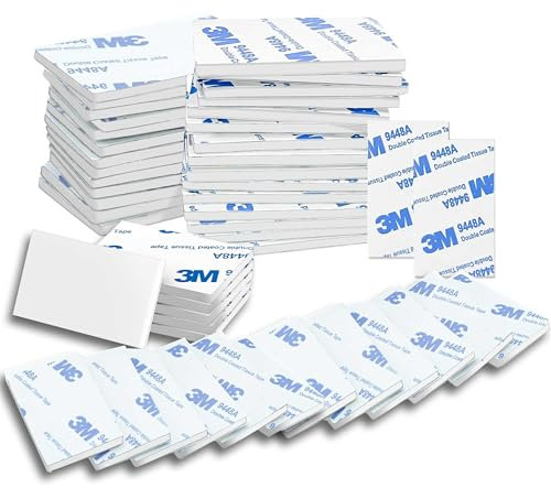 fKiZanthene Lot de 50 rubans adhésifs double face résistants aux intempéries de 3 mm d'épaisseur pour murs et extérieurs