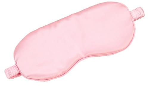 Vroxdrez Schlafmaske Seide, 19 Momme Maulbeerseide, ultraweich und hautfreundlich, ideale Augenbinde für tiefen Schlaf, perfekt für Damen, Herren und empfindliche Haut (Rosa)