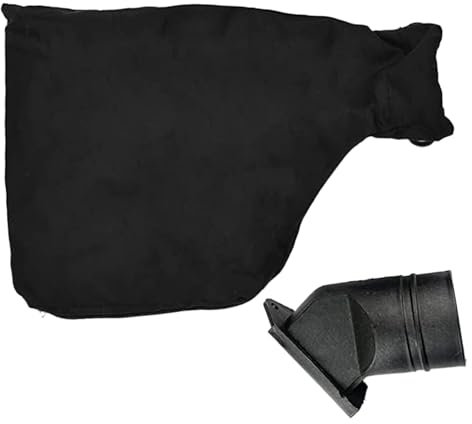 Générique Sac À Poussière pour Scie À Onglet - Sac À Poussière pour Ponçeuse - Collecteur Noir Accessoire Réglable pour Machine À Découper, Ponçeuse, Polisseuse Et Travail du Bois