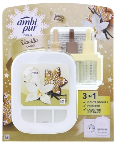 AmbiPur Starterset Duft- und Duftstopfen Vanille Plätzchen 20ml Lufterfrischer