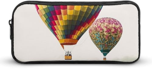 Eekstdbn Color Hot Air Balloon Pencil Case Office Stationery Organizer Simple Sturdy Zipper Closure Portable Pencil Bag Office Travel Multi-Purpose Bag