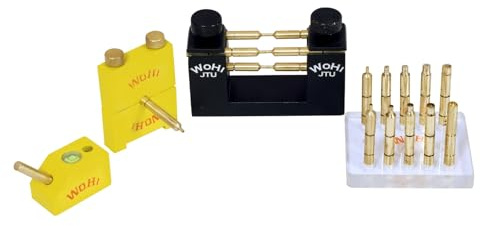 WOHI JTU Combo Set for Gemstone Faceting | Jig Transfer Unit + Parallel Cheater Jig + 45/90° Angle DOP + 10 Brass Dop Sticks | 6mm & 6.35mm Compatible | Lapidary Cutting Tools | Free Allen Key