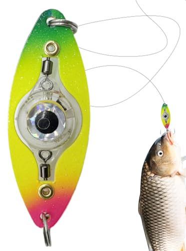 Cucchiaini Da,Esche Subacquee con Luce LED - Attrazione Per Halibut Trota Pesce Gatto Walleye Attrezzatura Da Traina Per Uomini Acque Dolci E Salate