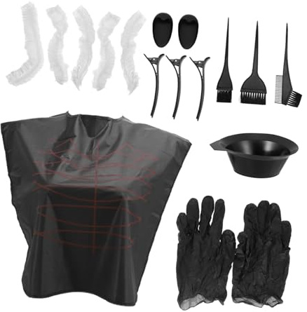 CLISPEED Professional Hair Coloring Comb Set Hair Dyeing Tools Kit for Highlights and Root Touch Up DIY Salon Use Durable and Practical Random Color