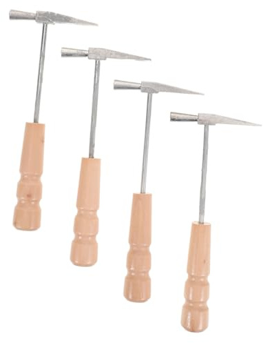 SHOWERORO 4 Stück Teiliges Kalimba Einstimmhammer mit Holzgriff Präziser Metall Kalimba Tuner für Exakte Daumenklavier Klangjustierung Kompakt Leicht und Vielseitig für Unterwegs