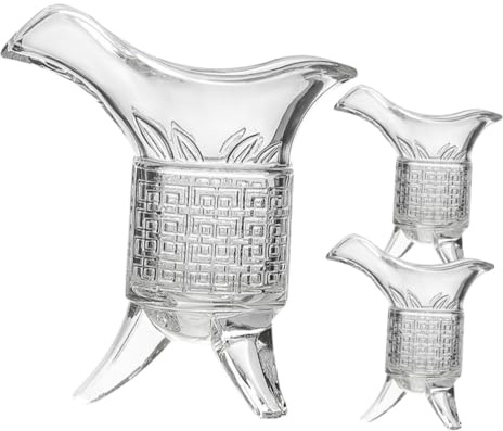 TOYZFRIENDY Bicchieri Vino in Vetro Trasparente Vintage da Liquore e Decanter Multifunzione per Whisky Vodka e Cocktail Design e Resistente