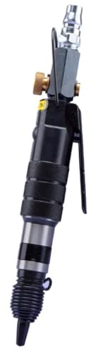 Martello rivettatore pneumatico dritto, utensile for rivettatura ad aria compressa, targhetta in alluminio, solido, semi-zigrinato, battitore antivento