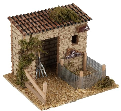 Generico Stalla con recinto per Animali 14x16x11,5 cm