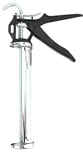CAULKING Gun Stainless Steel Cylindrical REVOLVING Frame Pressure Handle Filling Tool for Doors Bathroom Joints Glass Glue SEALANT